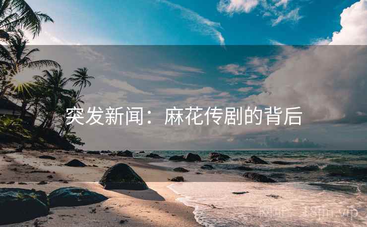 突发新闻：麻花传剧的背后